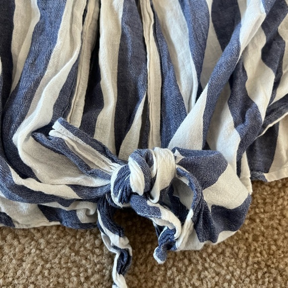 Lucky Brand Blue and White Striped Crop Top - Picture 5 of 5